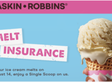 Baskin Robbins Offering a Free Single Scoop Ice Cream Cone Wednesday, August 14th Only